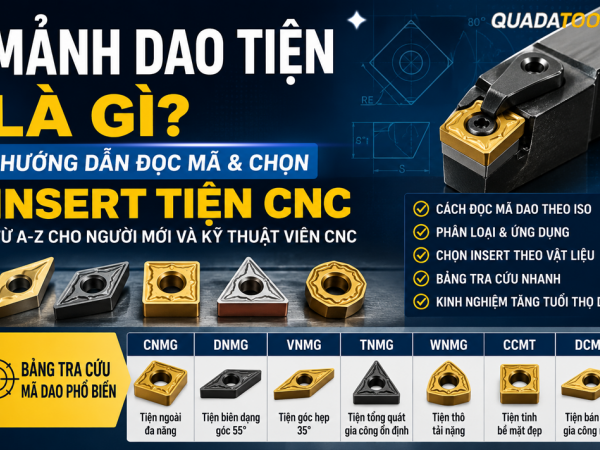 Mảnh Dao Tiện Là Gì? Hướng Dẫn Đọc Thông Số Và Lựa Chọn Chip Dao Tiện CNC Chính Xác