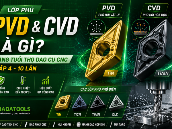 Lớp Phủ PVD Và CVD Là Gì? Vai Trò Của Lớp Phủ Trong Gia Công CNC